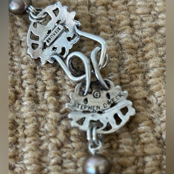 Stephen Dweck Hand Carved One of a Kind Sterling Silver Quartz Jade Necklace - Picture 7 of 10